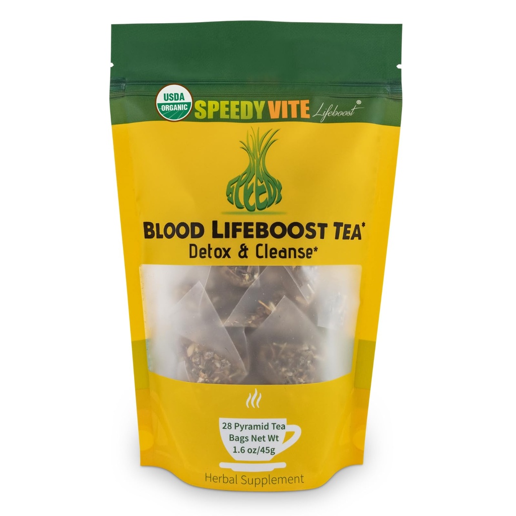 SpeedyVite ® Blood Lifeboost Tea Remote 124; understøtter Fjernelse af Affald fra Blood Stream * Remote 124; Antioxidant Rich Immunosting * Remote 124; Indeholder Echinacea, Kamille og mere