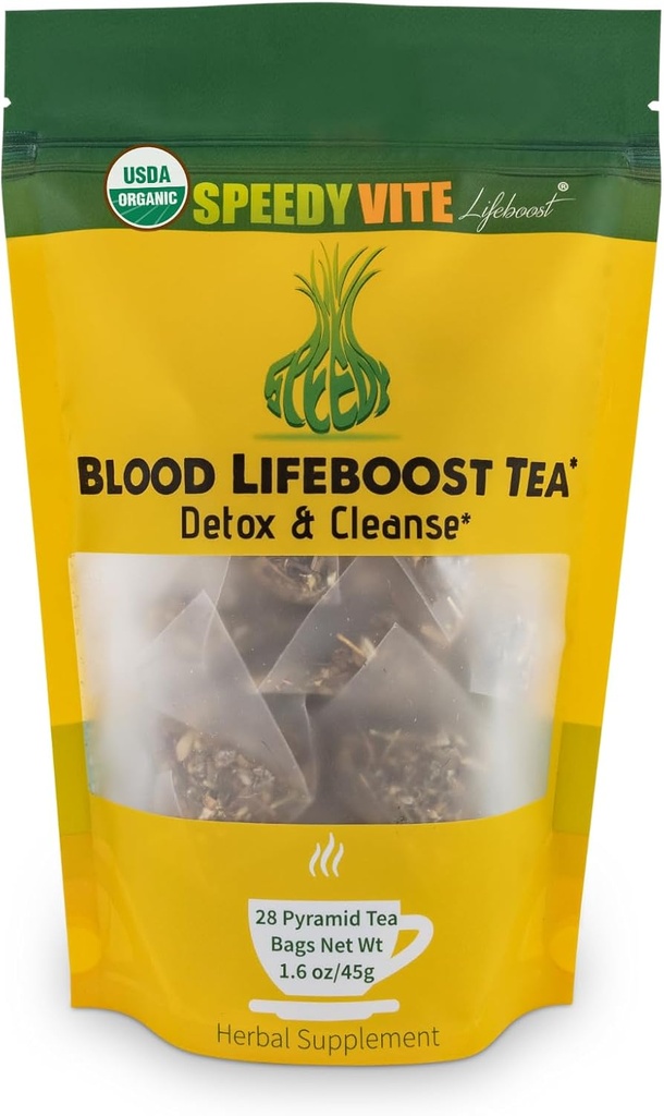 SpeedyVite ® Blood Lifeboost Tea Remote 124; understøtter Fjernelse af Affald fra Blood Stream * Remote 124; Antioxidant Rich Immunosting * Remote 124; Indeholder Echinacea, Kamille og mere