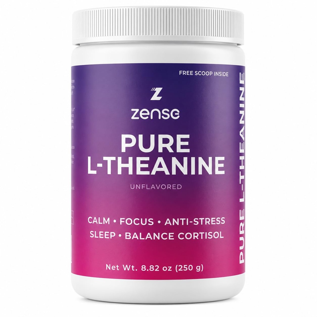 Pure L- Theanine Powder 100% [266gm- 1,250 Servering] Natural L- Theanine Supplement - kun 1 Ingredient, Gratis sukker, Soy, Filler, Melatonin, Non- GMO, Vegan