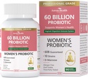 Probiotika og økologiske Prebiotika for kvinder pH Balance & Digestion- 60 Millioner CFU Vaginal Probiotika med Cranberry D- Mannose, Vegan & Non- GMO for Urinary Tract & Munictional 124; 90 Caps