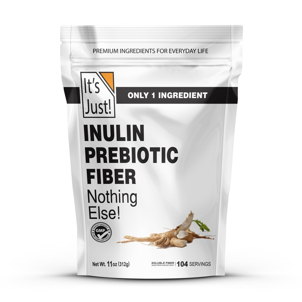 Det er bare! - Inulin Prebiotic Fiber, Vandopløselig, Chicory Root Powder, Promoes Gut Health, Made in USA, Produkt af Belgien, Vegan / Keto Friendly