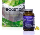 Fish Oil Softels & Vitamin C Blend, Premium C-vitamin Powder & Omega-3 Protocol, Energy Boosting, Vegan, Gluten- Free (1-måned Tilgang)