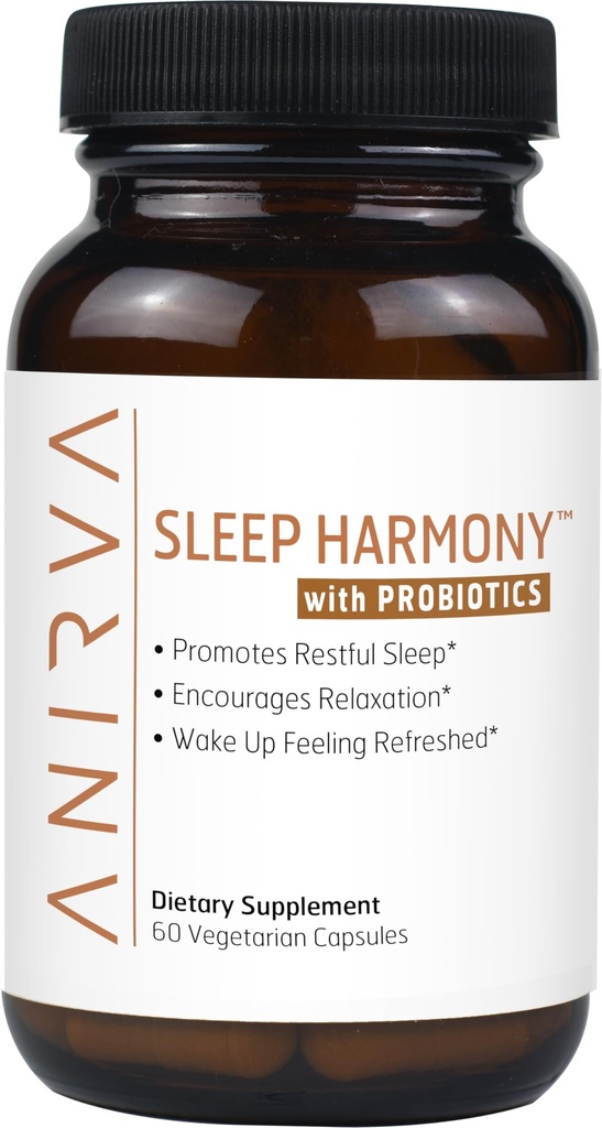 Sleep Harmony - Natural Sleep Supplement med Probiotika, Magnesium, Ashwagandha, Kamille, GABA, Melatonin - Non-Habit Forming Supplement for afslapning, Stress Relief, Bedre Sleep Aid