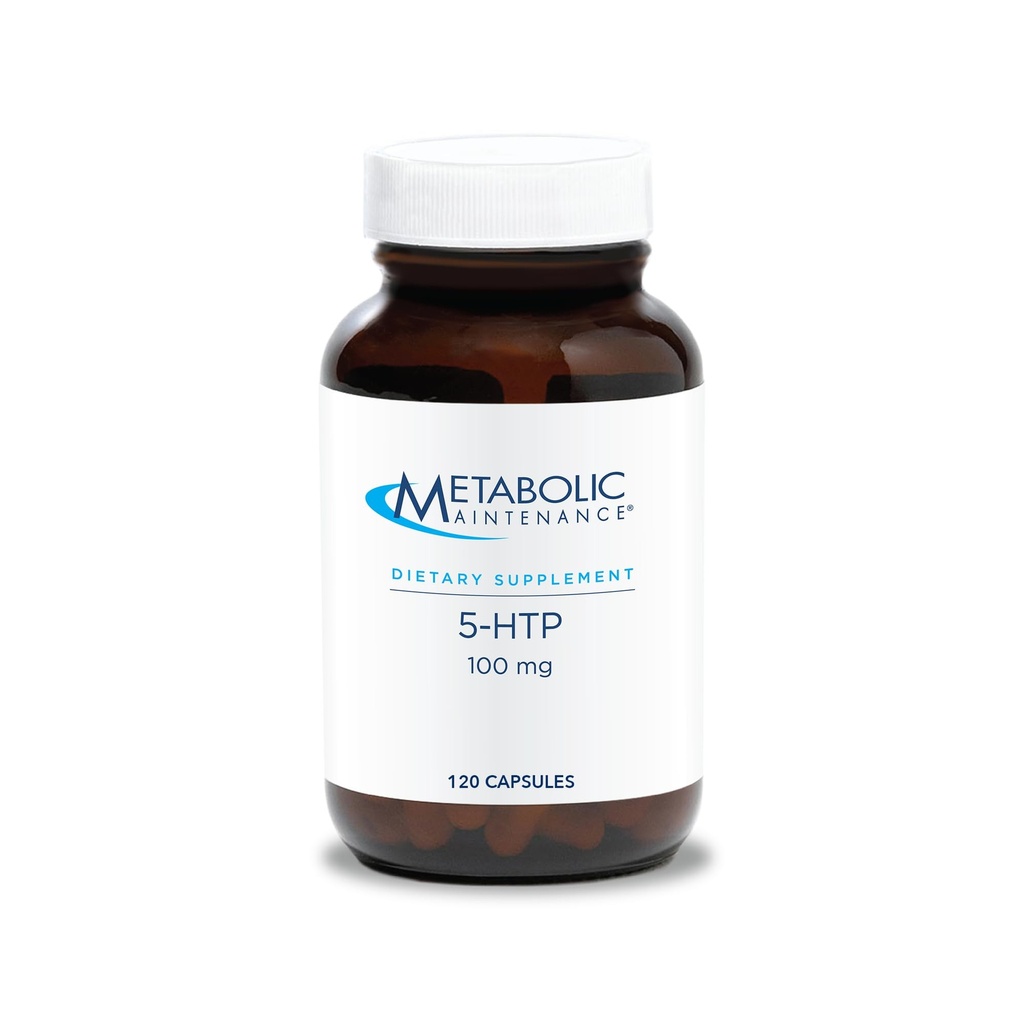 Metabolisk vedligeholdelse 5- HTP - Levere 100 mg 5- Hydroxytryptophan - Understøtter Serotonin Pathways, en positiv Outlook & restfuness - 120 Servere - 120 kapsler