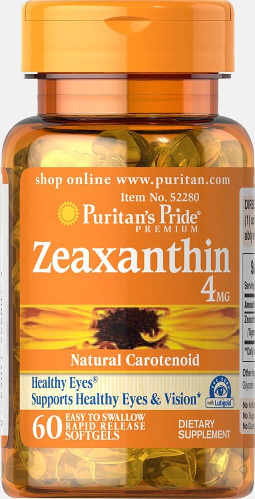 Puritan's Pride Zeaxanthin 4 mg-60 Softgels