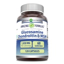 Amazing Formulas Glucosamin Chondroitin MSM 1850 mg Per Serving Kapsler Supplement 124; Non- GMO Note 124; Gluten Free