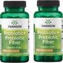 Swanson Prebiotic + Probiotic Fiber - Natural Supplement fremme fordøjelsessystemet og immunforsvar - Aids Regularity & GI Tract Health - (60 kapsler, 500 millioner CFU hver) (2 pakke)