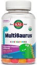 KAL MultiSaurus Multivitamin Gummies, USDA Organic Multivitamin for Kids, Sunde Bones, Immun & Energy Support, Vegan & Gluten Free, Ingen Kunstige Arme eller Farver, 30 Servere, 60 Gummies