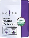KOYAH - Organic Maqui Berry Powder 30 Servering (1 Scoop = 146 Berries eller 1 / 8 Cup Frisk), Chile Grown, Frysetørret, Whole- Berry Powder