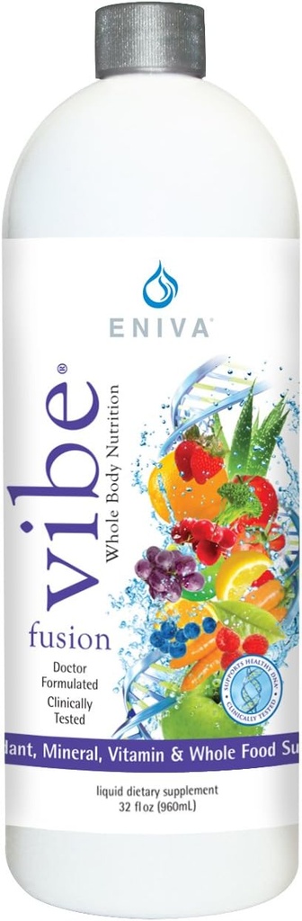 Eniva Vibe Fusion Daily Liquid Multivitamin og Mineral Supplement Elderberry Zink VIT C VIT D