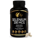 Cocó Marts N.M.D Selenium - Essential Mineral for Thyroid Health -200 mcg- 3 Måned Supply -Gluten Free, Soy Free, Dairy Free, GMO Free, Vegan - 60 Kapsler