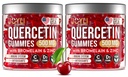 2 Pack - JOYLI Quercetin Gummies med Bromelain, Zink, C-vitamin & D3 - Sugar- Free Quercetin Supplement for immunforsvar & sæsonbetinget Wellness - 500 mg Quercetin til børn og voksne - 60 Gummies per pakning