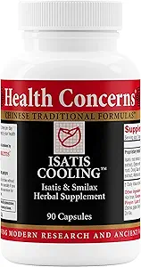 Health Concerns Isatis Cooling – Immune & Inflammation Support – Gut Health, Intestinal Relief, Urinary Tract Cleanse, Heat Clearing & Detox – Chinese Herbal Supplement for Men & Women – 90 Capsules