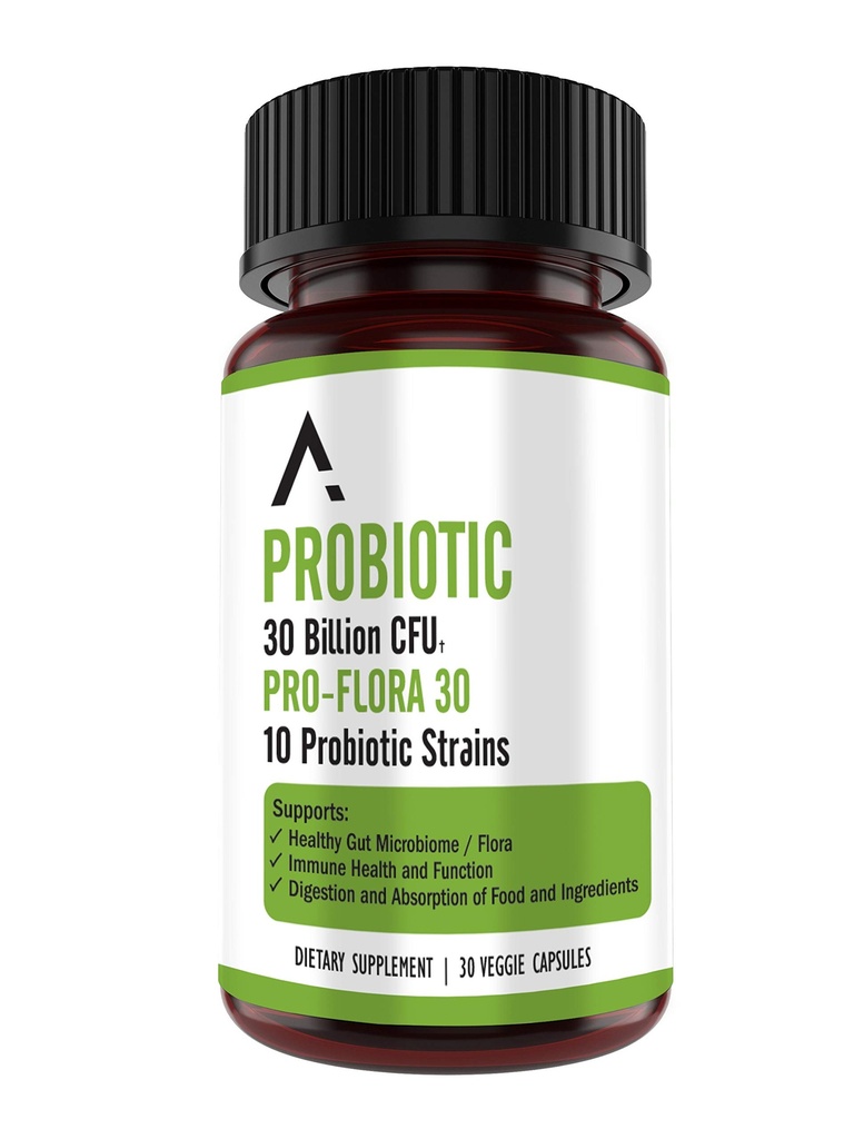 Ascendant Nutrition Bacillus Subtilis Probiotic - 30 milliarder CFU Multi- Strain Probiotika til kvinder og mænd - Understøtter fordøjelse og Gut sundhed - 30 kapsler