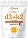 Micro Ingredients Vitamin D3 2.000 IE + K2 MK- 7 50 mcg, 300 Softgels ekskl. 124; Virgin Kokosolie = 124; 21- support = 124; Let at synke, Non- GMO