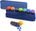 Ugentlig Pill Organizer 1 gang om dagen, KOVIUU Aftagelig Pill Box 7 dag, Bærbar rejse Pill sag, Når daglig medicin Container Holder, Uge Pillbox Dispenser for Vitamin Medicin Supplement, Blå