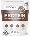 Zurvita - Chokolade Delight Protein Powder - 20g Protein, Probiotika, 24 + Vitamin og mineraler - Ingen kunstige sødestoffer - 26oz (20 Servere)