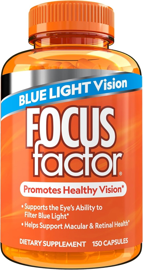 Fokus faktor blå lys formel (150 greve) - Eye Vitaminer med blå lys filtration support - Lutein og Zeaxanthin supplement med C-vitamin, E-vitamin, Lutemax 2020 ® - Fremme Eye sundhed