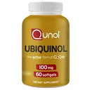 Qunol Ubiquinol CoQ10 100mg Softgel, Ubiquinol - Active Form of Coenzym Q10, Antioxidant for Heart Health, Sunde blodtryksniveauer, til fordel for Statin Brugere, 60 Greve