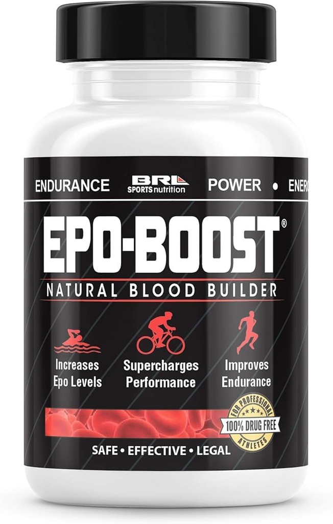 Naturlig blod builder jern supplement. RBC Support Made in USA med Echinacea & Mælkebøtte Root hjælper VO2 Max, Energy, Endurance (1- Pack)