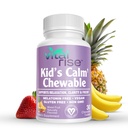 Kids Magnesium Chewables - Daily Supplement, Sugar- Free & Melatonin- Free, Understøtter en sund stress Response & Focus, Fast- Absorbing Magnesium med L- Theanin, blandet frugtsmag, 30 Tæl