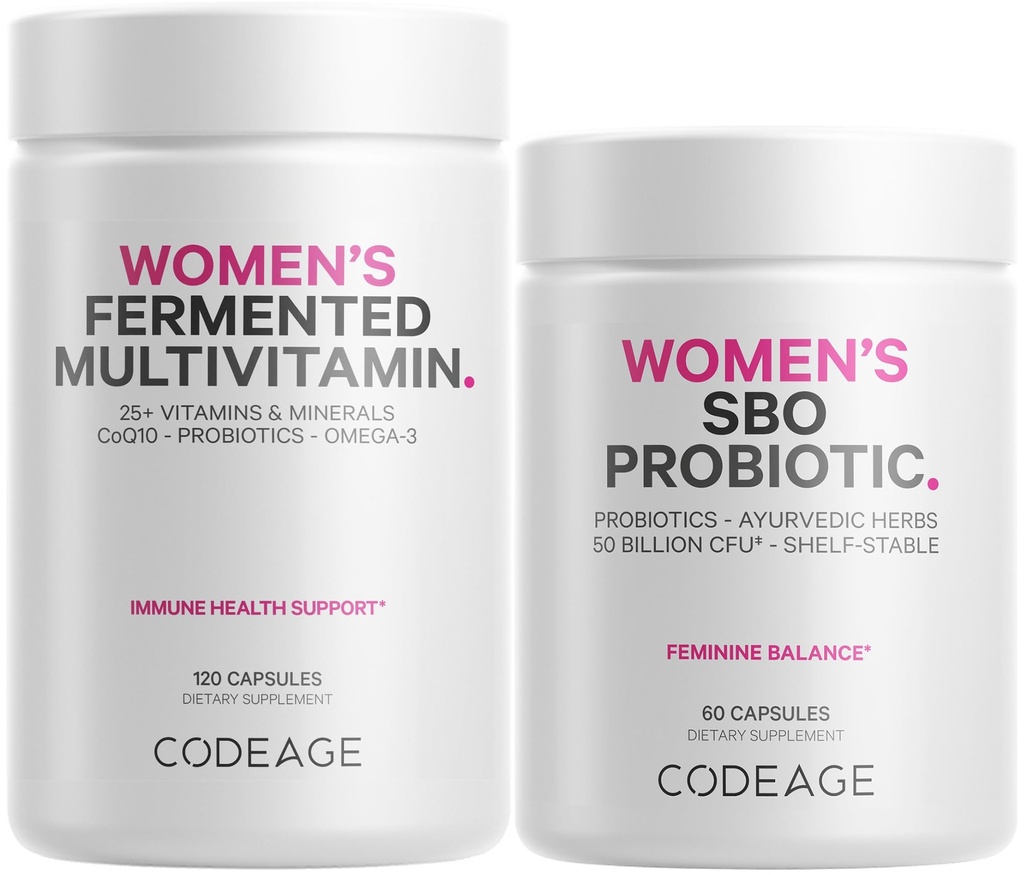 Codeage Women’s Multivitamin Bundle: Women’s Formula & Women’s Probiotic Daily Vitamins