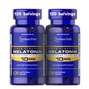 Puritans Pride Premium Super Strength Melatonin 10mg Sleep Aid, Kosttilskud til lyd, Resistent, & Længere Sleep Support, 4 Måned Supply, 120 Rapid Release Kapsler, 2 Pack (Packaging May Vary)