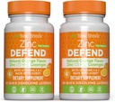 Grundlæggende brands - Zink Orange Defend - 100 Lozenges - Natural Orange Flavor Zinc- Lozenges - Immunboost, Cold Relief, Non- GMO, Zinkacetat & C-vitamin - 2-Pack