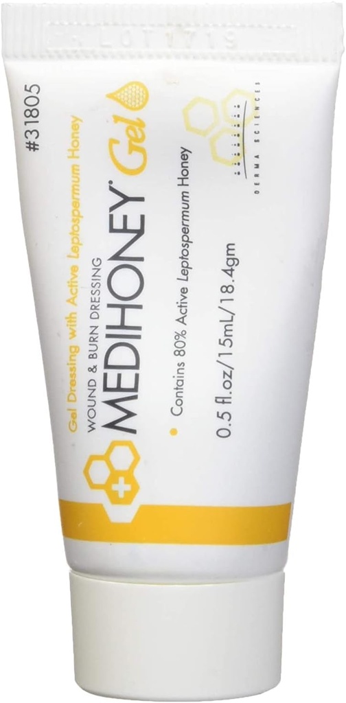 Forbedret Medihoney Gel Wound og & Burn Dressing fra Derma Sciences, 0.5 oz,