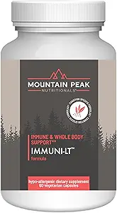 Mountain Peak Nutritionals Immuni- LT - immunsystem & hele kroppen Support - Power Packed immunbooster, Dynamisk immunforsvar med essentielle vitaminer og mineraler (60 vegetariske kapsler)