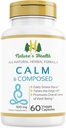 Nature 's Health Call and Composed - Valerian Root and Passion Flower Formel - Daglig stress Relief - Afslapning Supplement - 1000 mg per servering - 60 vegetariske kapsler