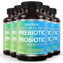 Zentastisk Probiotika & Prebiotika Supplement - 50 Millioner CFU - for mænd & kvinders immunforsvar & fordøjelsessygdomme - 16 Stammer - Hylde Stabil - 300 Forsinkede Release Veggie kapsler