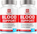(2 Pack) Trusted Relief Blood Support Capsules - Official TrustedRelief Blood Support Vitamin Pills, Natural Trusted Relief Advanced Premium Formel Wellness & Ovial Health, 60 Kapsler til 2 måneder
