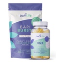 Bari Life Just One, Once Daily Bariatric Multivitamin with Iron (30 Tablets) and BariBurst Calcium Citrate Soft Chews for Gastric Bypass, Gastric Sleeve and Duodenal Switch (Sour Grape)