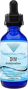 Absonutrix DIM (Diindolylmethan) Extract 593 mg, 4 Oz Flaske, 200 Potent Servering, Third- Party Tested Drops, Quick Absorption, Gluten- Free, Third- Party Tested, GMP- Certified, Non- GMO, Made in USA