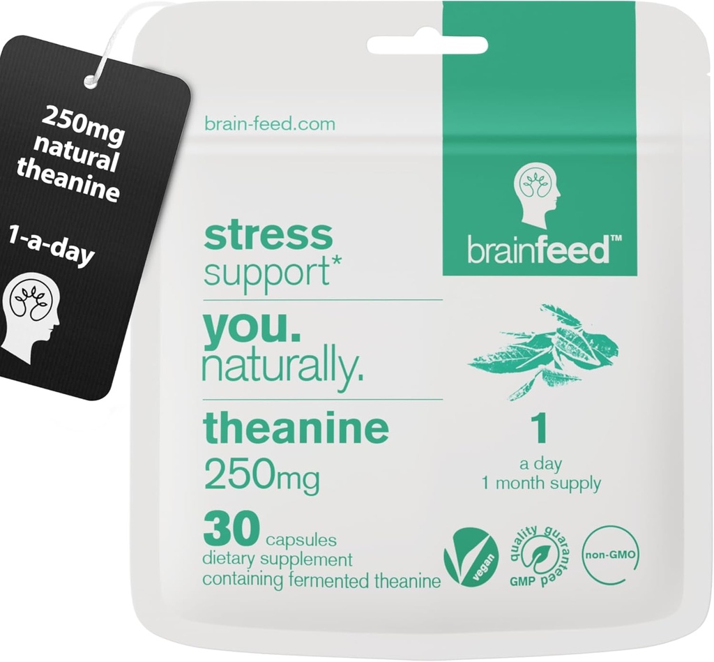 Natural L Theanine Capsules Removal 124; 250mg Isolated L Theanine Powder from Green Tea Extract Removal 124; 30 Capsules - 1 Per Day Removal 124; GABA Supplement Support Removal 124; Aids Afslapning uden Sedation Removal 124; Vegan Supplement