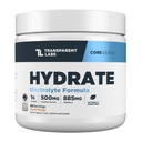 Transparent Labs Hydrate naturligt sødede elektrolyter pulver - Hydrering Powder Elektrolyter med kokos vand, Calcium, Taurine, & Kalium - 40 Servere, Peach Mango