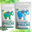Chlorella Spirulina Powder Organic + Spirulina Chlorella Tablets against 124; Organic Measures 124; Rich in Chlorophyll Measure 124; Greens Superfood Powder & Tablets Bundle