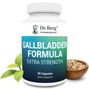 Berg Gallblære Formel Ekstra Styrke - med Ox Bile pulver og konjugeret bilesyre - fordøjelsesfremmende enzymer Proprietær Blend - Fuld 45-dages forsyning - 90 Vegetabilske kapsler