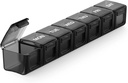 Sukuos Ekstra Stor Ugentlig Pill Organizer, 7 Dag Daglig Pill Box Case Let at åbne, Silkscreen Trykt Medicine Container med klar låg til vitaminer, fiskeolier eller kosttilskud