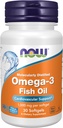 Now Foods Supplements, Omega-3 180 EPA / 120 DHA, Molekylært Destilleret, Cardiovaskulær Support *, 30 Softgels