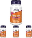 Now Foods Supplements, Daily Vits ™ med Fruit & Veggie Blend, Lutein og Lycopene, 30 Veg Kapsler (pakke med 4)