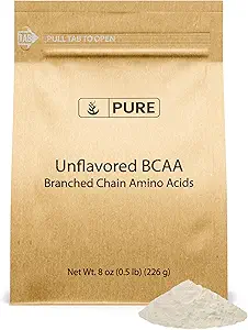 Pure Original Ingredients Unflavored Instantized BCAA (8oz) Powder, Branched Chain Essential Aminosyrer, Supplement (8 Ounce)