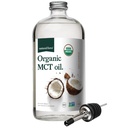 Natural Force Organic MCT Oil - Pure Glass Flaske - Lab Testet for kvalitet og renhed - 32 Ounce