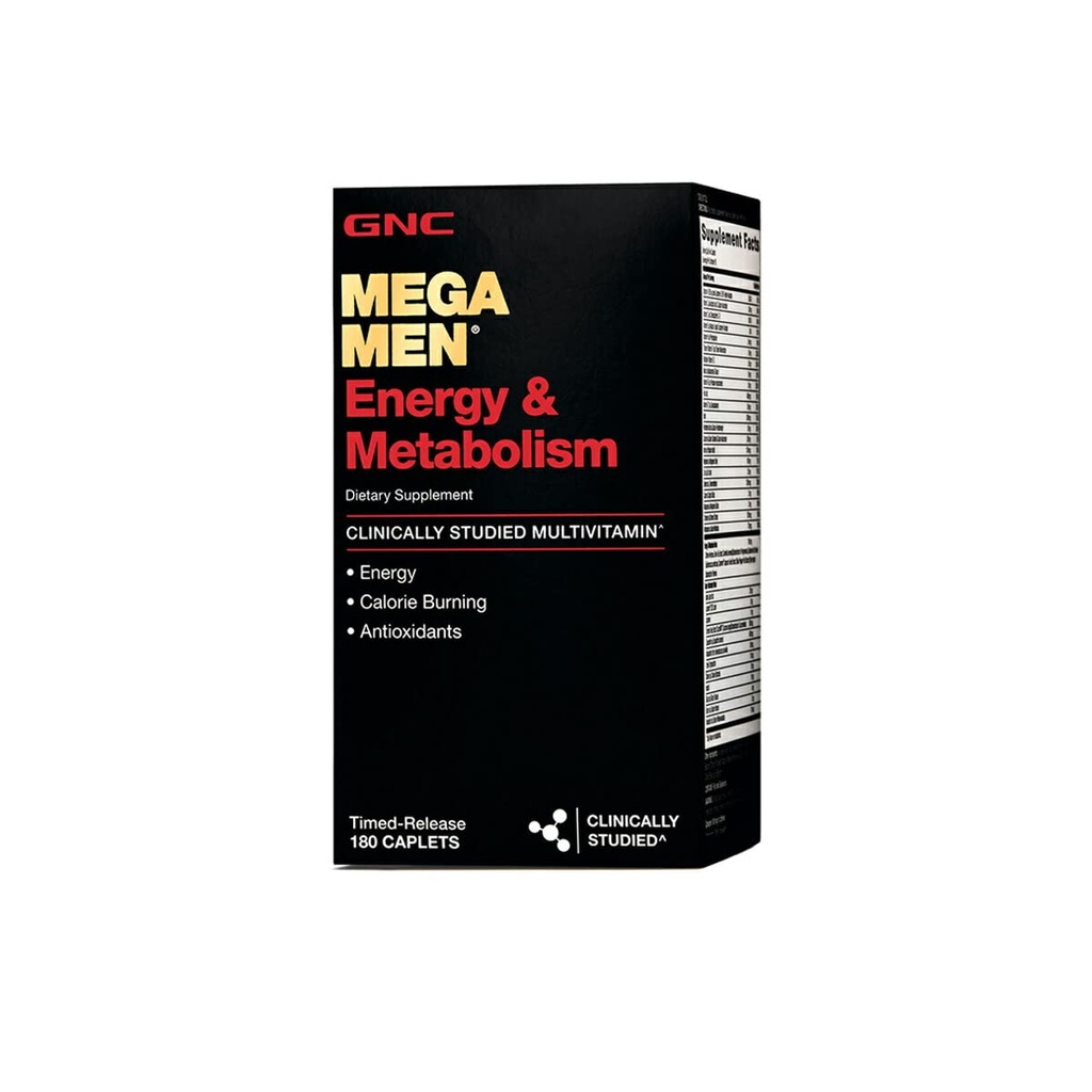 GNC Mega Men Energy & Metabolism Multivitamin | Increased Calorie Burning | 180 Count