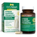 Daglig Nouri Stress Support Probiotisk for kvinder & mænd; Understøtter Cortisol Management, Stress Relief, Mood, fordampning & Gut Health
