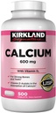 Kirkland Signature Calcium 600 mg. with Vitamin D3, 500 Tablets (4 Pack)