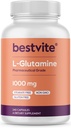 BESTVITE Filler- Free L- Glutamin 1000mg per kapsel (240 kapsler) - Free Form - No Stearates - Gluten Free - Non GMO - Pure L Glutamin Supplement - Maksimal styrke Glutaminkapsler