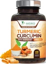 Gurkemeje Supplement 1950mg - 95% Curcuminoider med Økologisk gurkemeje & BioPerine Black Pepper Extract for Best Absorption, Nature 's Vegan Joint Support, Non- GMO, Flasket i USA - 120 Kapsler