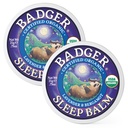Badger Sleep Balm, Organic Essential Oil Aromaterapi Natural Sleep Balm for voksne & Børn, Afslappende & Calming Lavender & Bergamot Natural Sleep Support, .75 oz Tin, 2- Pack